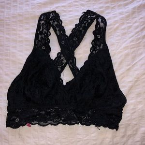 Black lace bralette